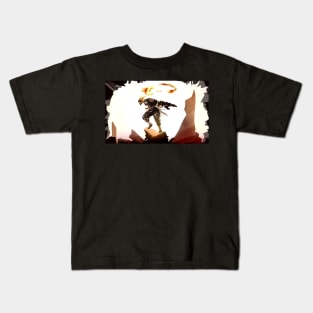 Shattered Flaming Bandit Print Kids T-Shirt